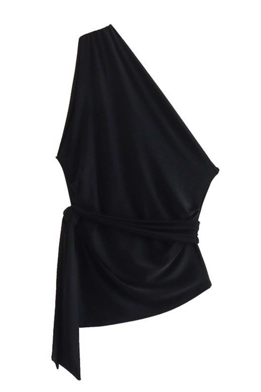 Bow-detailed Asymmetric Top Wide Tube Ankle-length