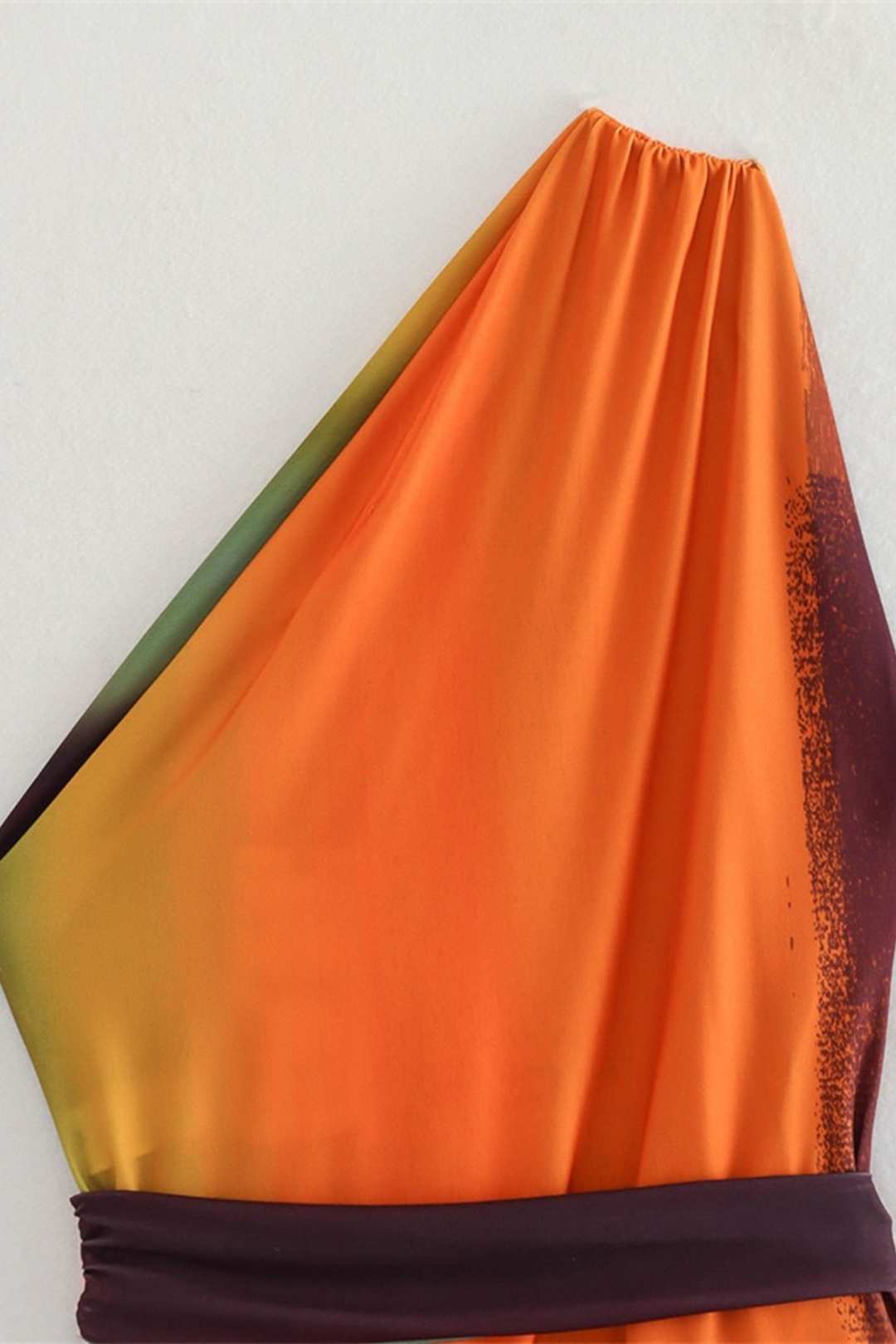 Bow-detailed Asymmetric Top Wide Tube Ankle-length