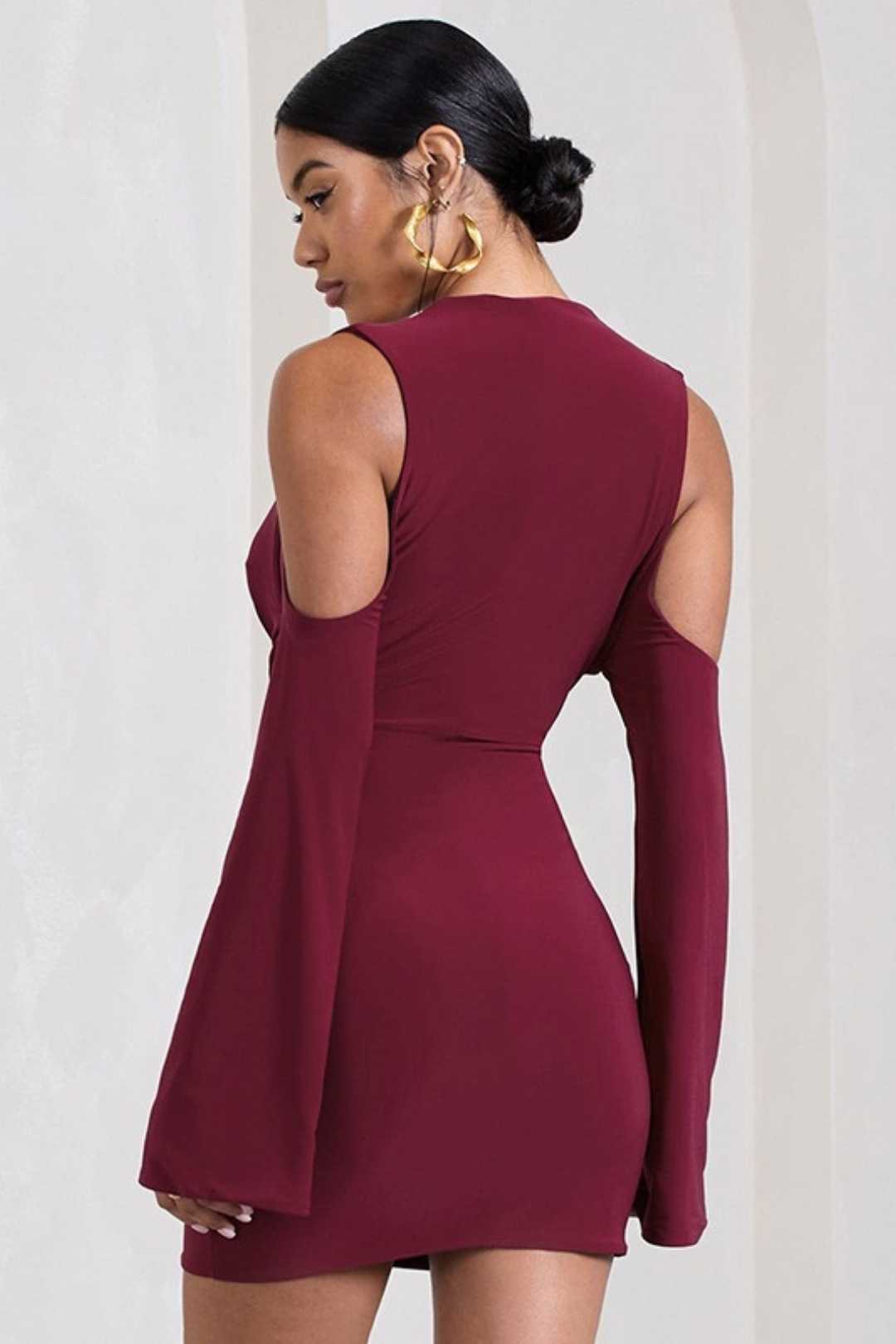 Long-sleeved Off-shoulder Hot Girl Dress