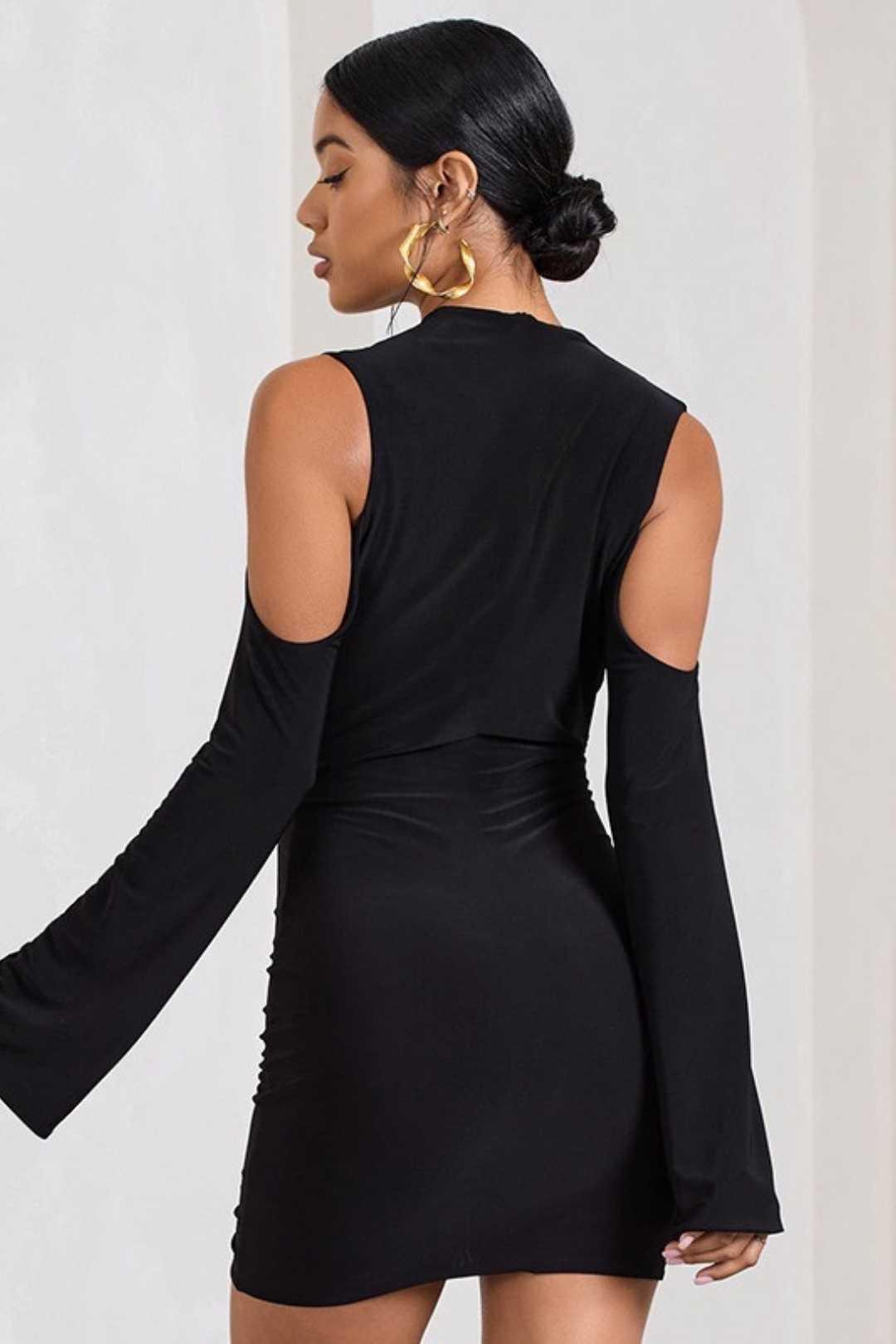 Long-sleeved Off-shoulder Hot Girl Dress