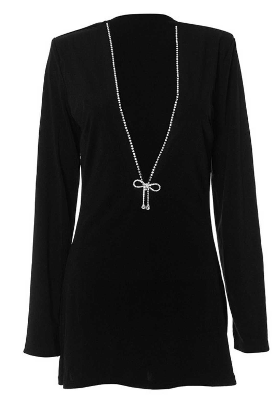 V-neck Long-sleeved Fashion Hot Girl Dress