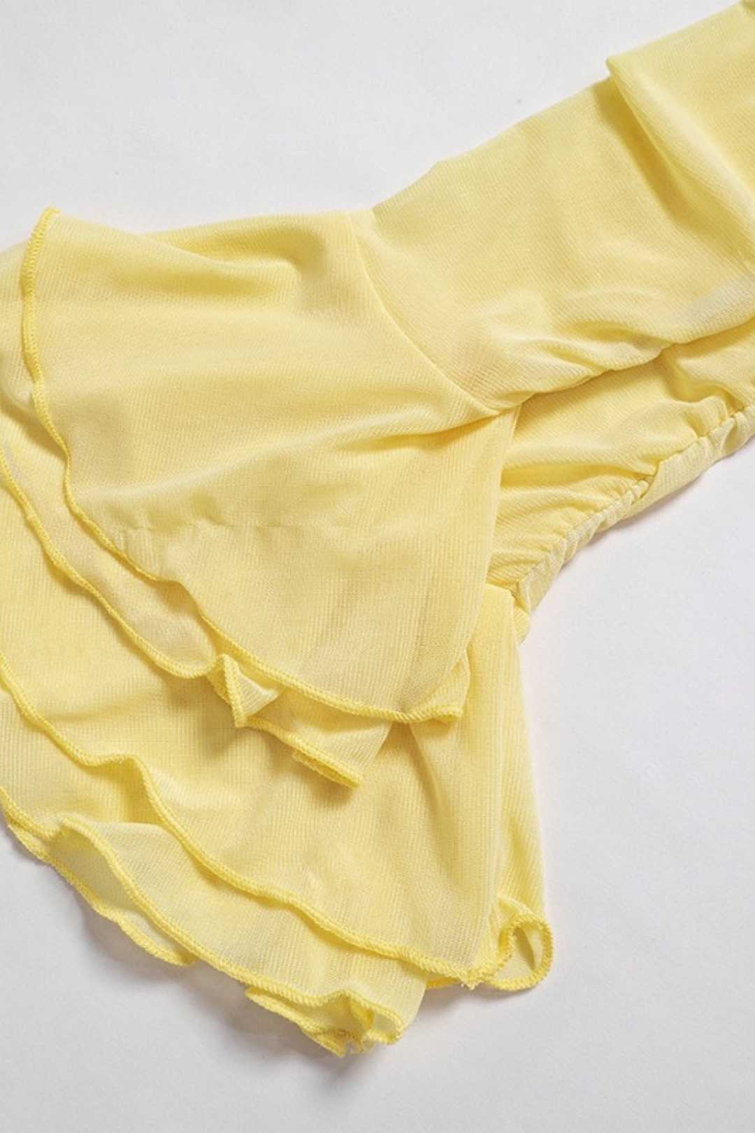 New One-shoulder Bell Sleeve Sexy Dress