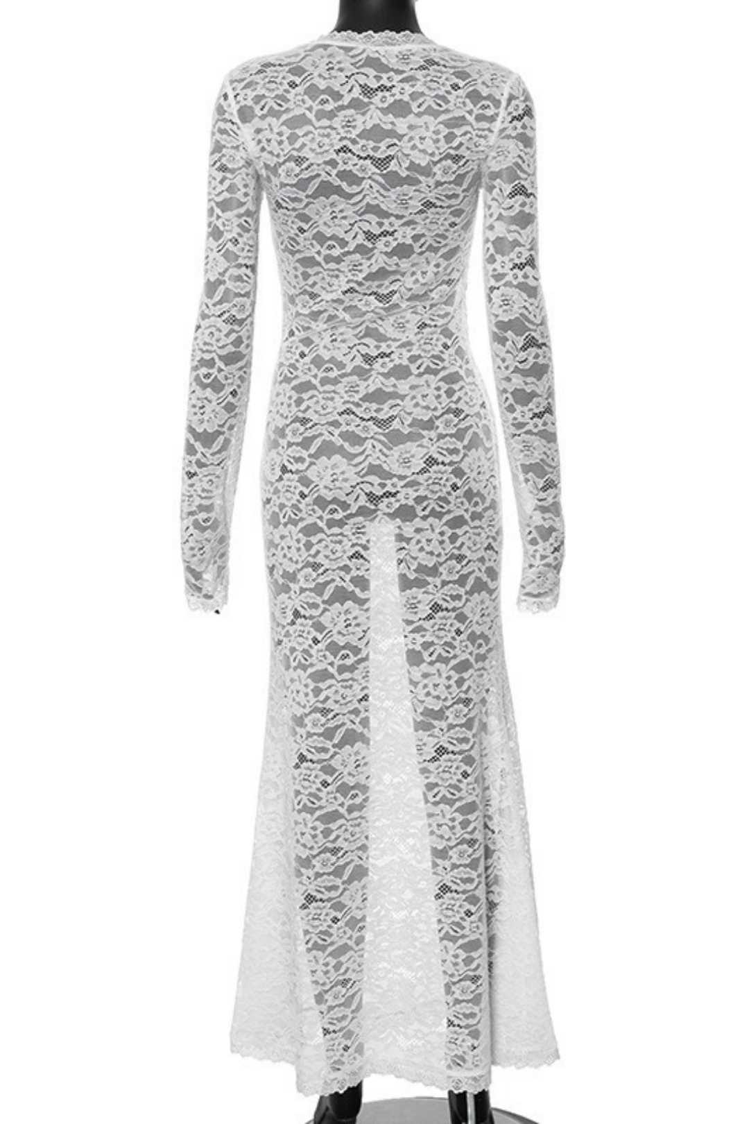 See-through Slim Sexy Lace Dress