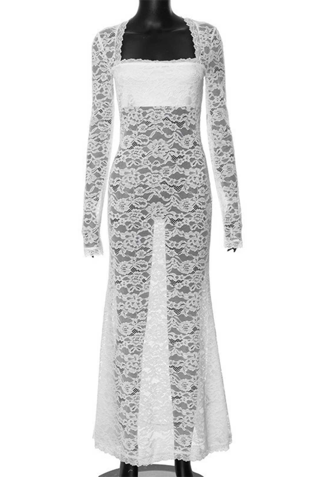 See-through Slim Sexy Lace Dress