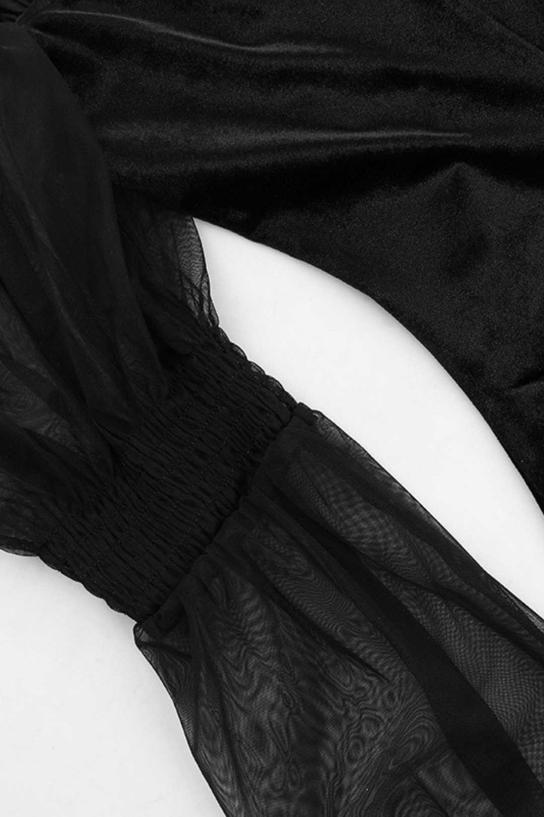 Temperament Suede Surface Fungus Long-sleeved Strap Dress