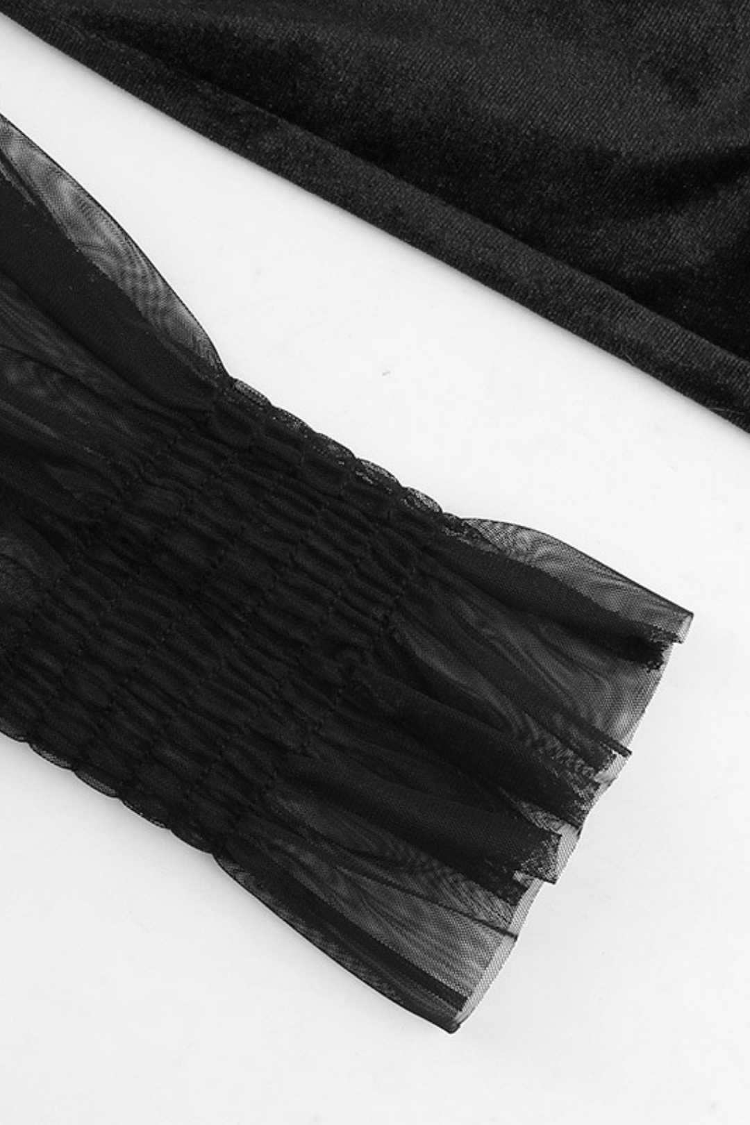 Temperament Suede Surface Fungus Long-sleeved Strap Dress