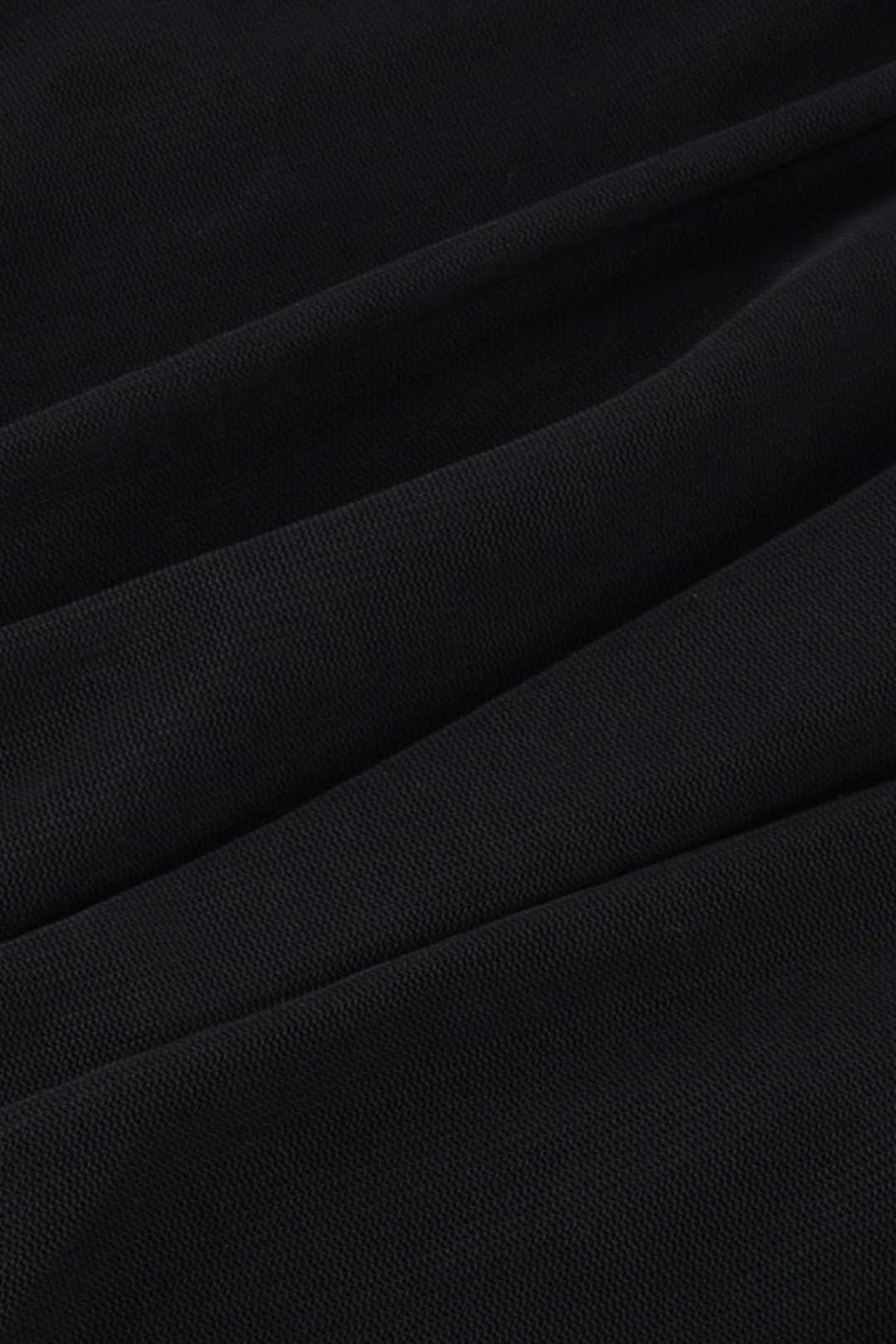 Temperament Flower One-shoulder Mesh Long-sleeved Dress