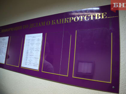 С начала года в Коми обанкротились почти 30 фирм и предприятий