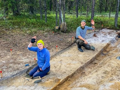Археологические исследования стоянки каменного века в Коми