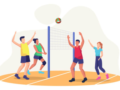 Состоялись очередные игры городских соревнований по волейболу