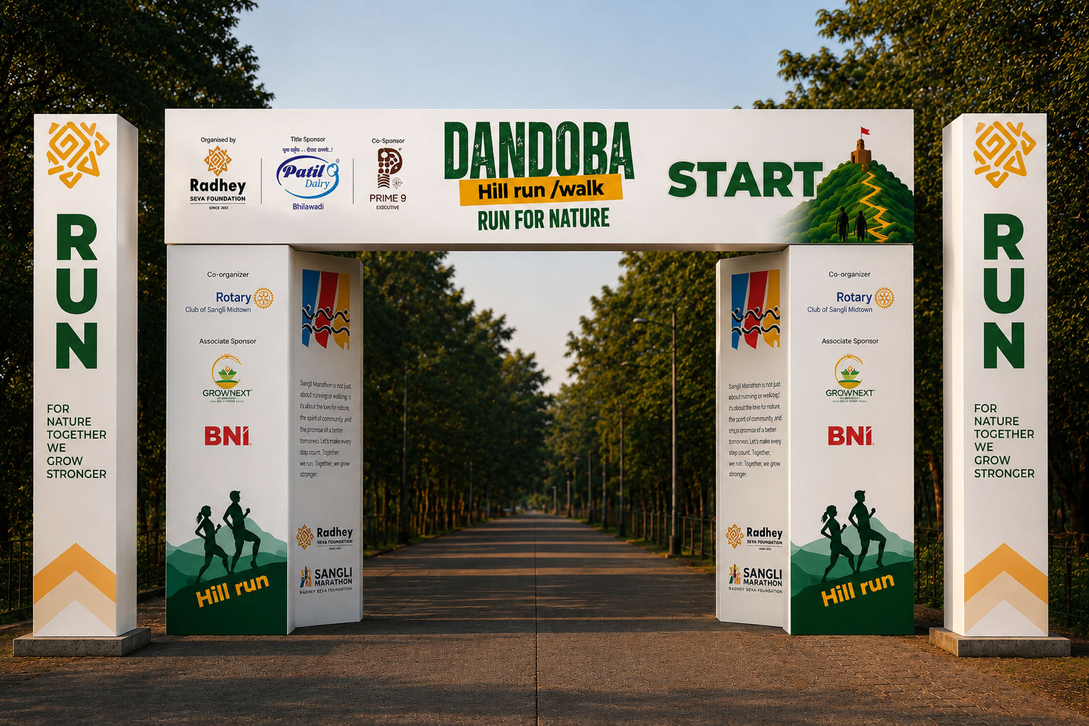 Dandoba Hill Run / Walk 2026 - Start / Finish Arch