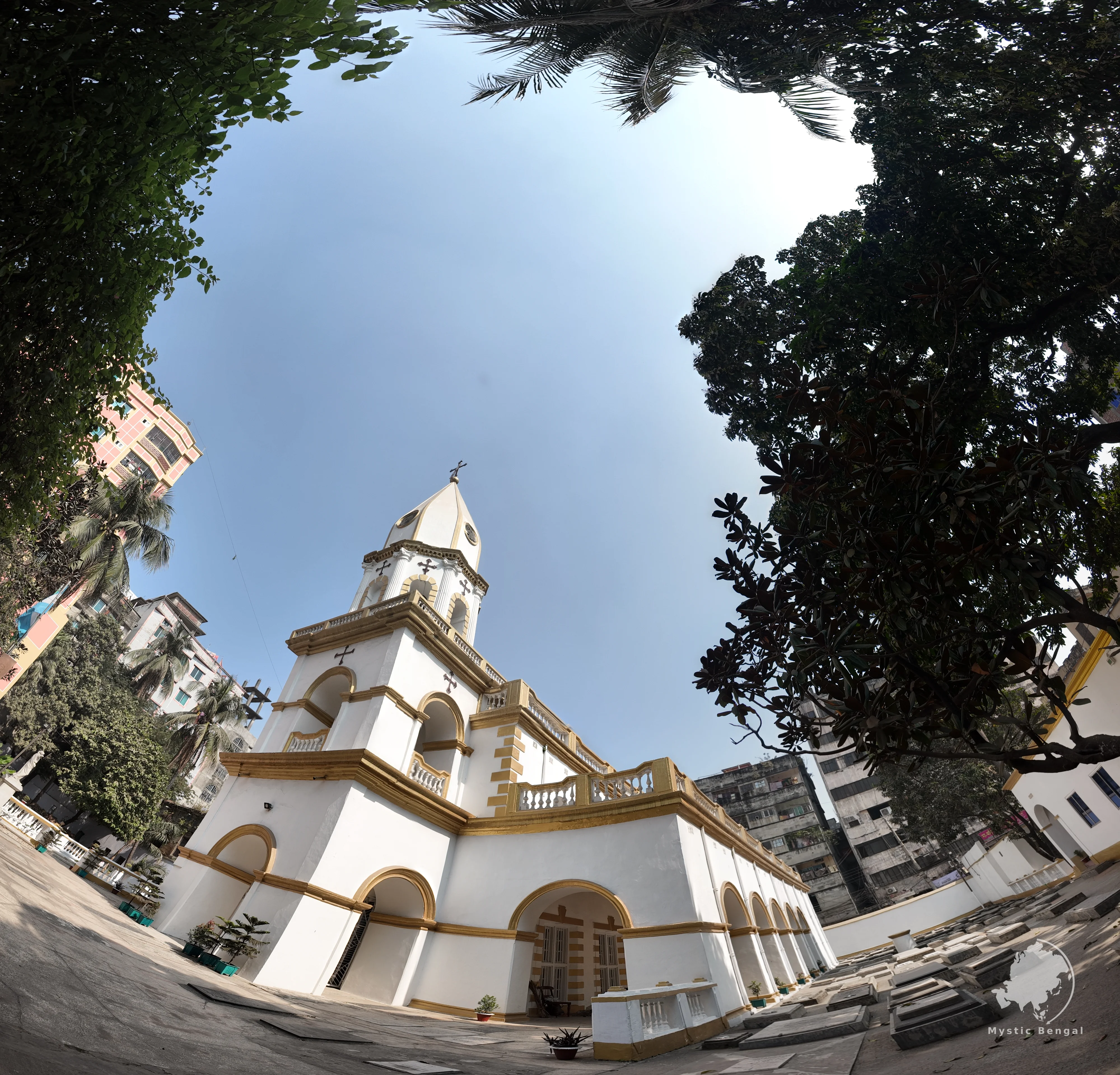 Peaceful church compound of Armenian Church Dhaka