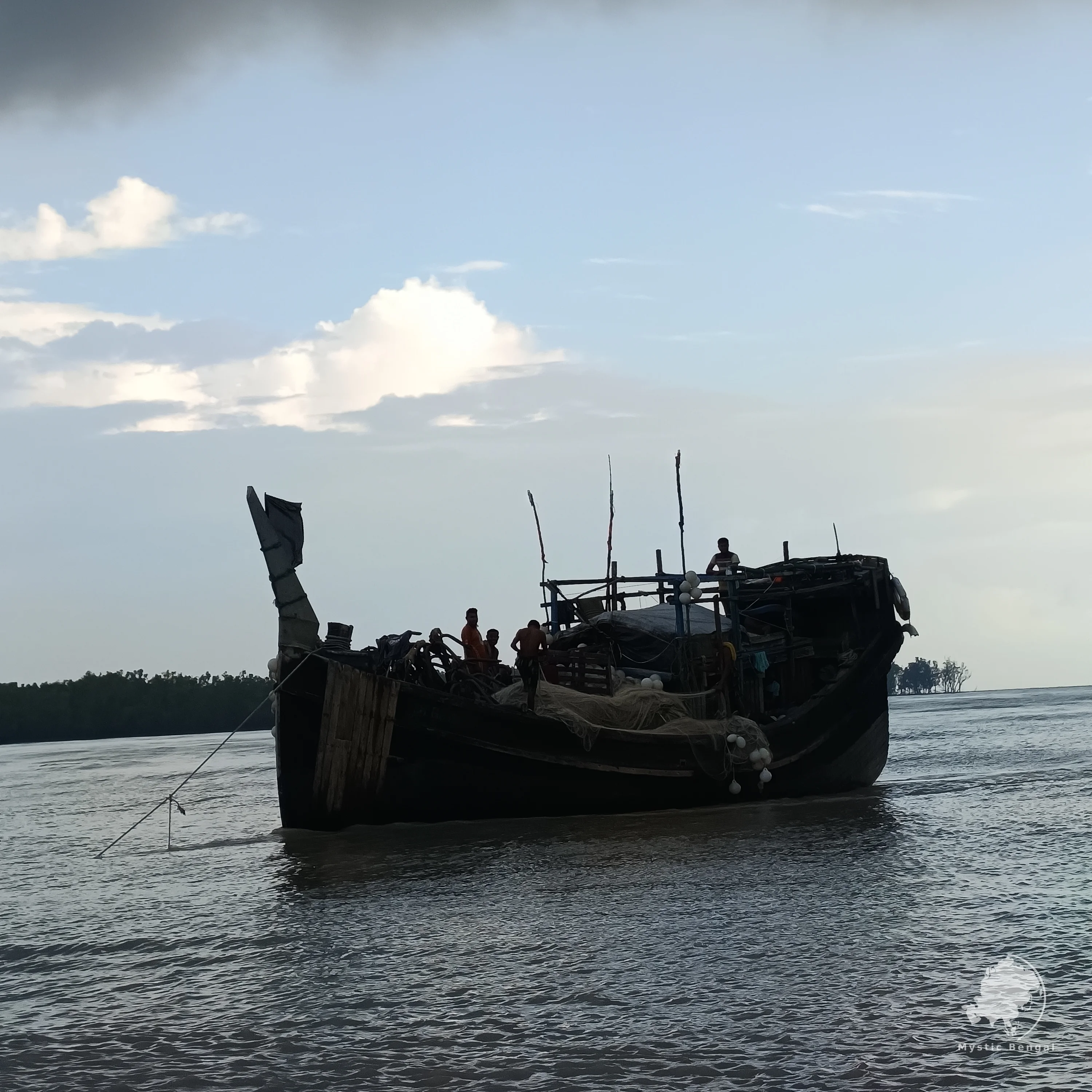 Villages of bangladesh and ,Boat on river