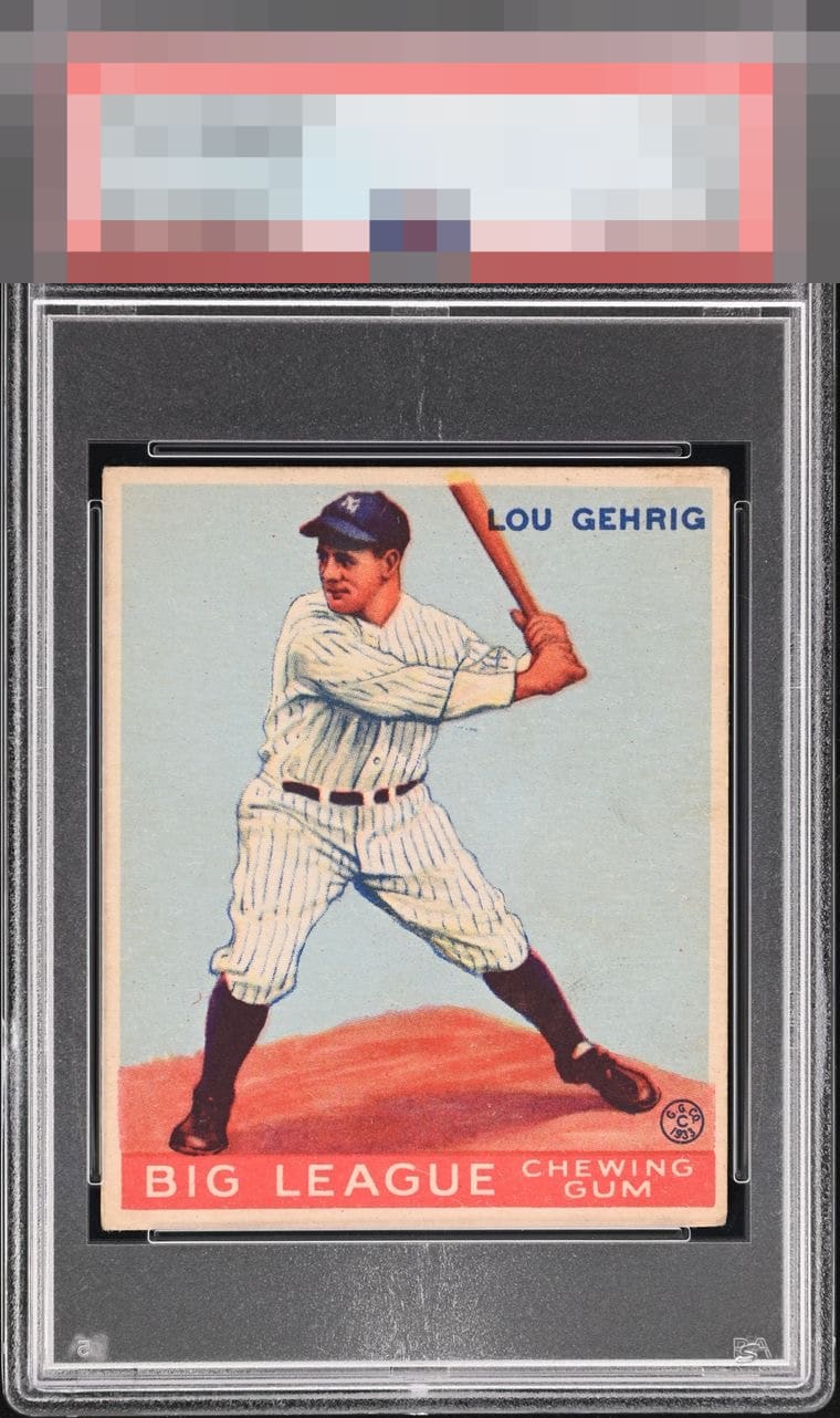 1933 Goudey Lou Gehrig #160