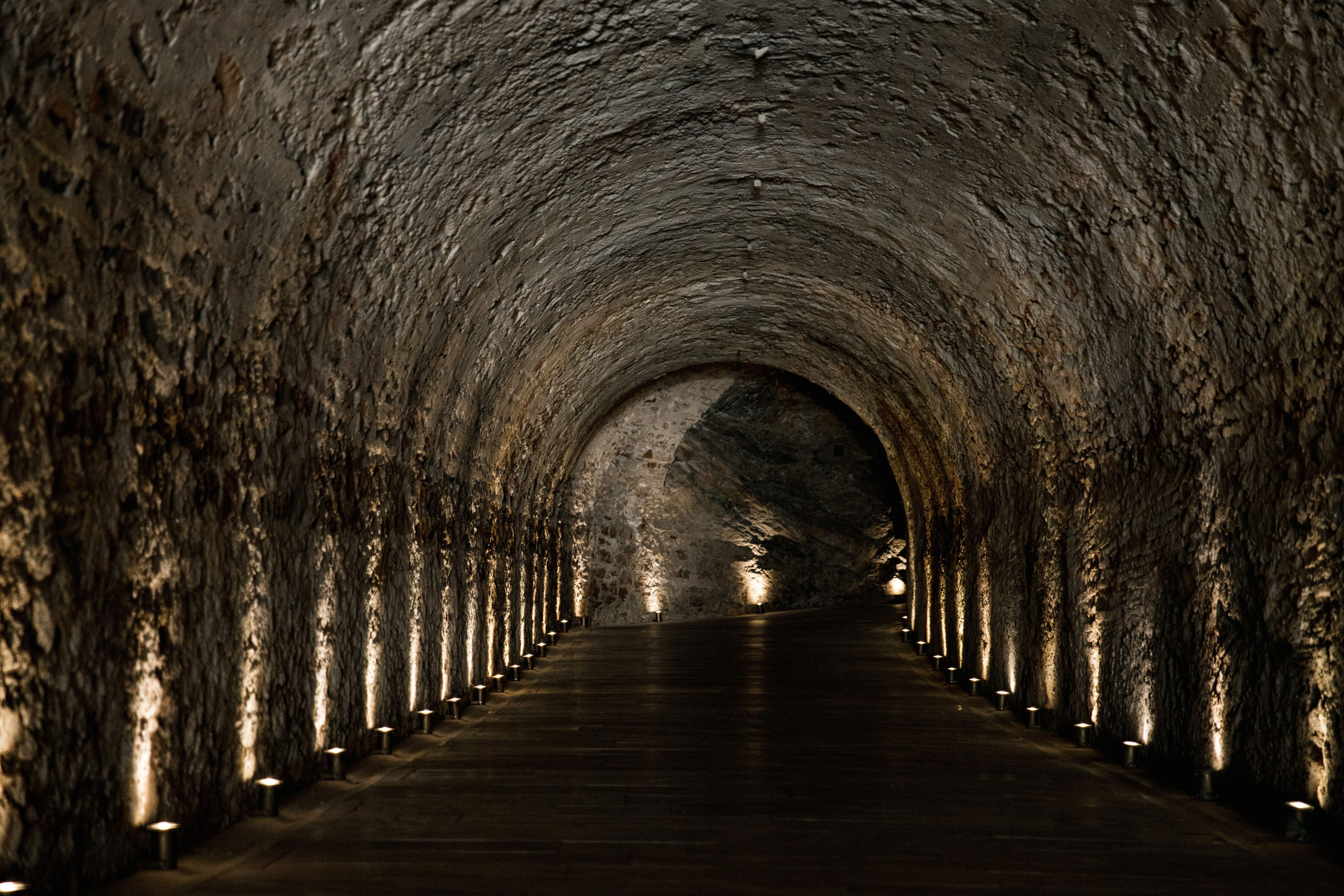 Dramatic tunnel background for press page