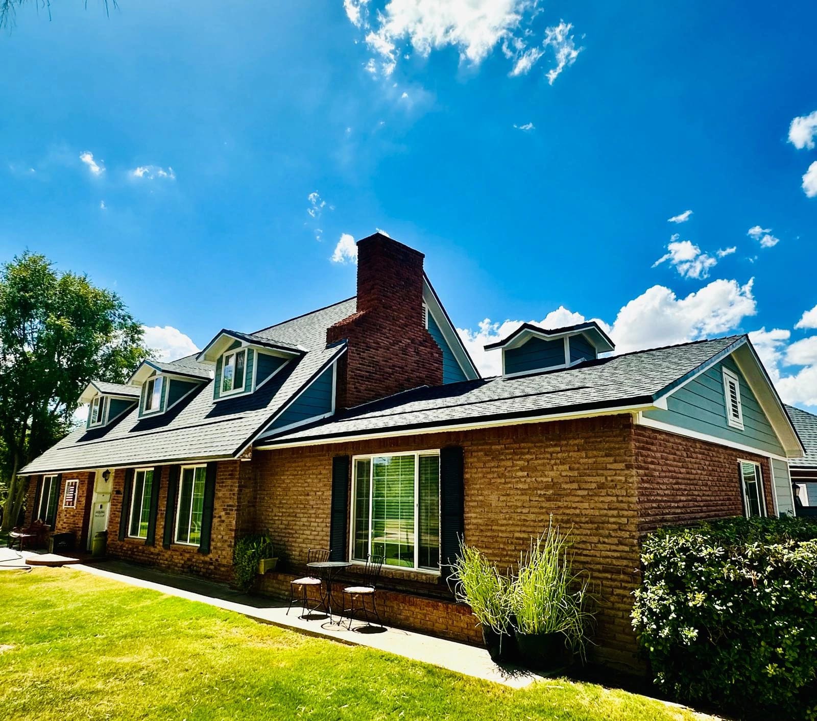 Roofing professionals at work