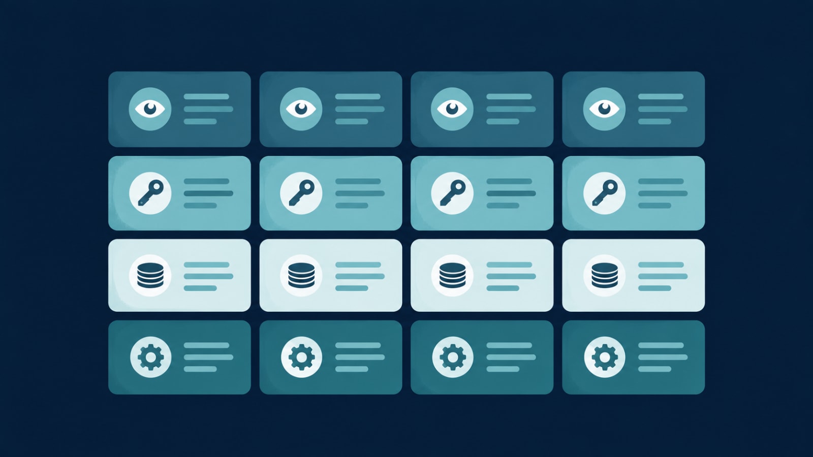 Grid of twelve question cards grouped into work, ownership, pricing and process