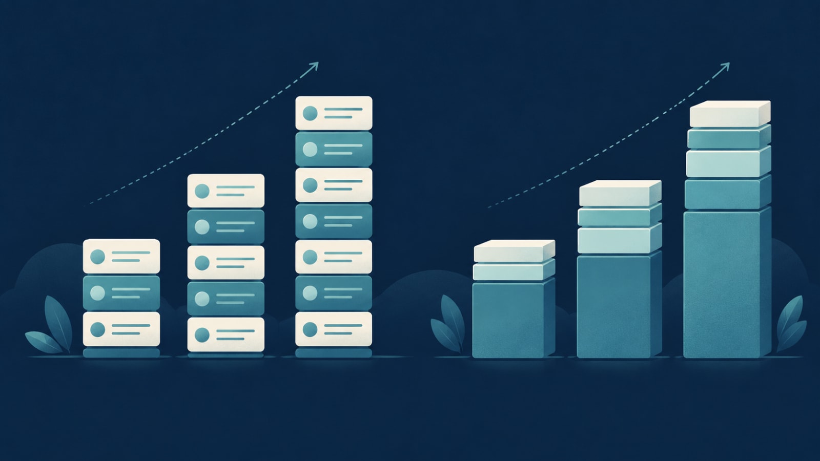 Three-year cost comparison of buying SaaS versus building custom software