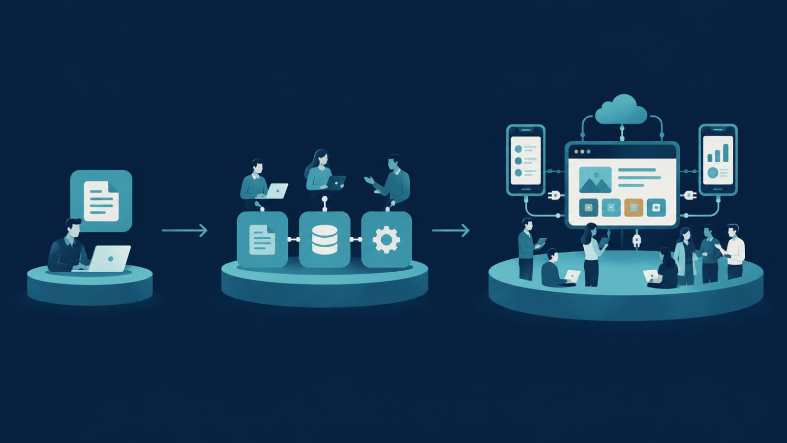Three sizes of custom software project: focused tool, business system and platform