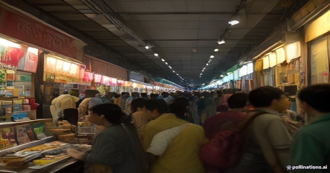 busy Indian electronics market street