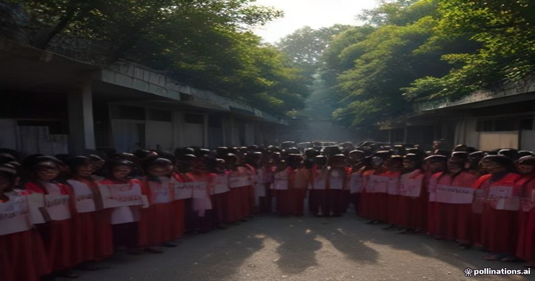 local residents protest school inspection