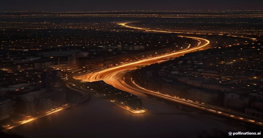 European city night skyline explosion