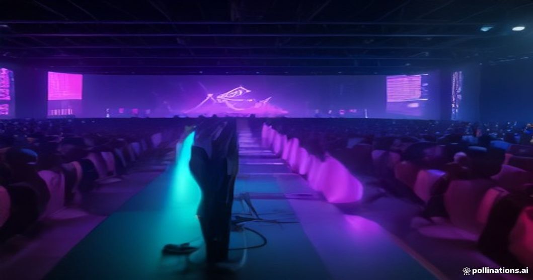 Hangzhou eSports arena neon screens