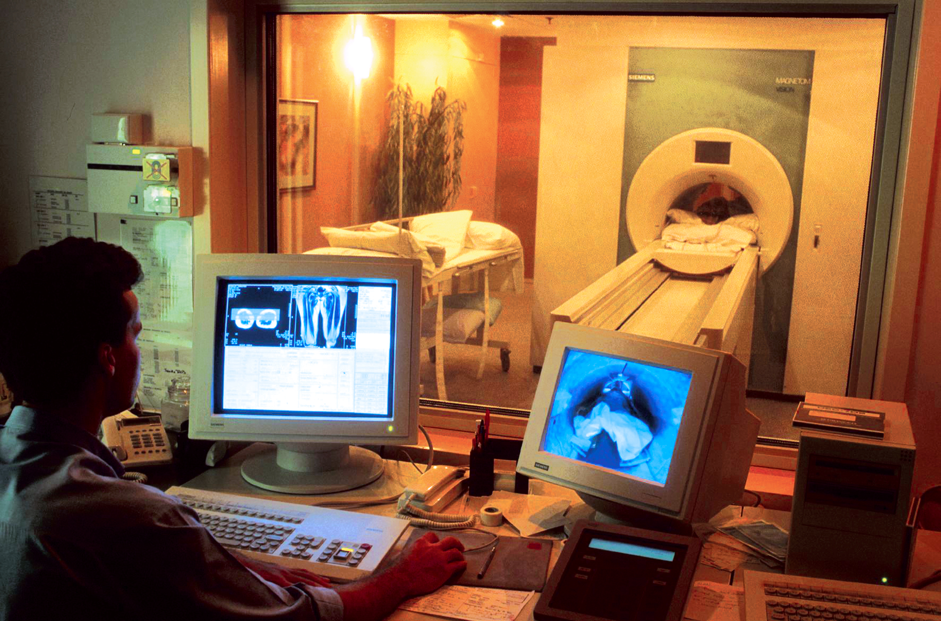 patient undergoing MRI scan