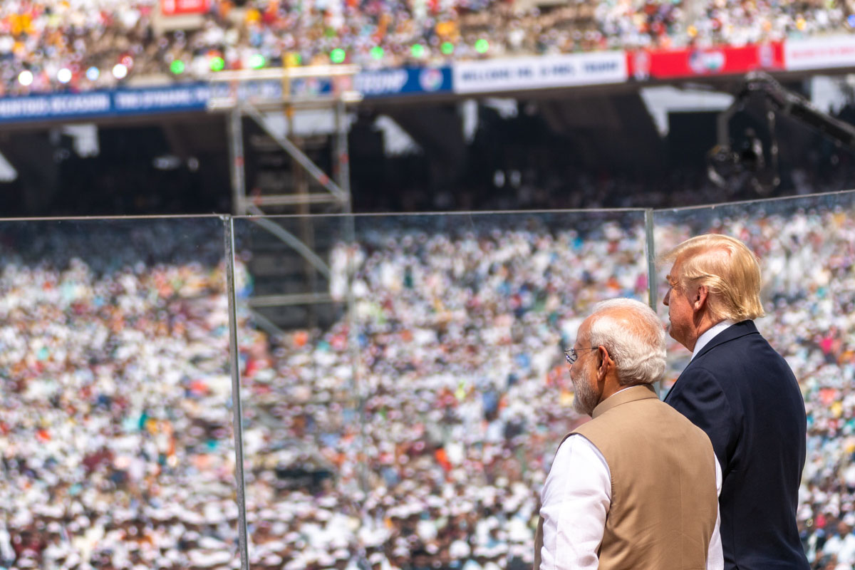 crowd cheering cricket stadium India