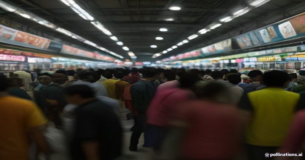busy Indian electronics market Mumbai