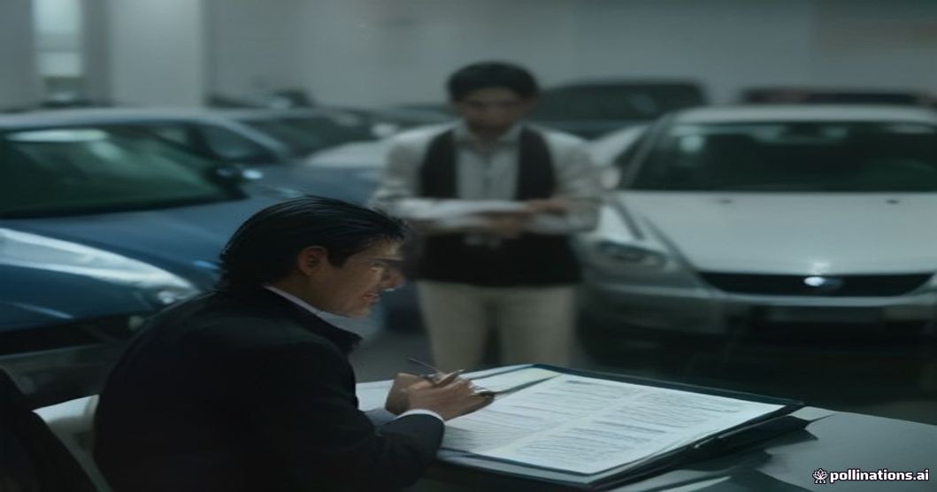 busy Indian car dealership insurance desk