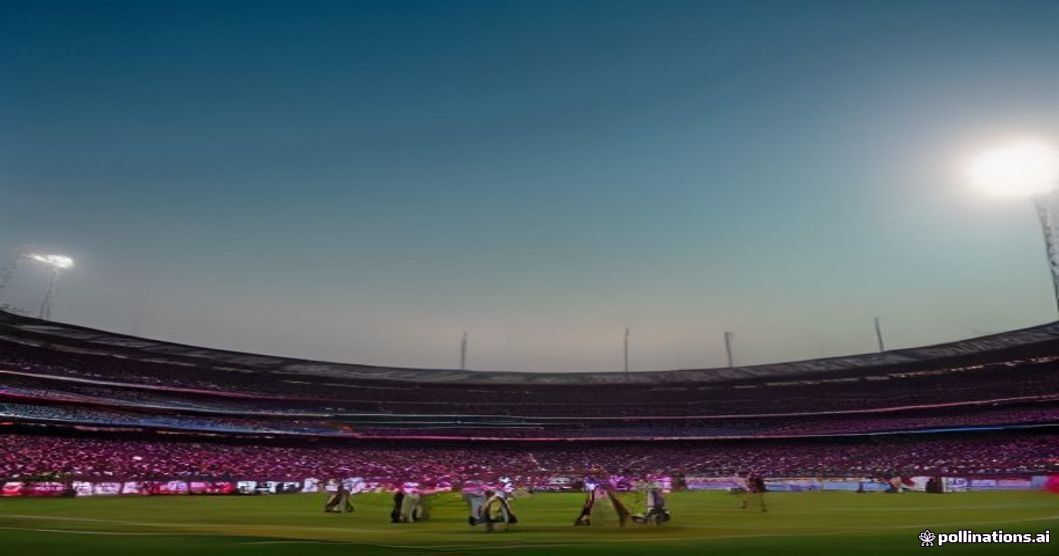 packed cricket stadium Indian fans