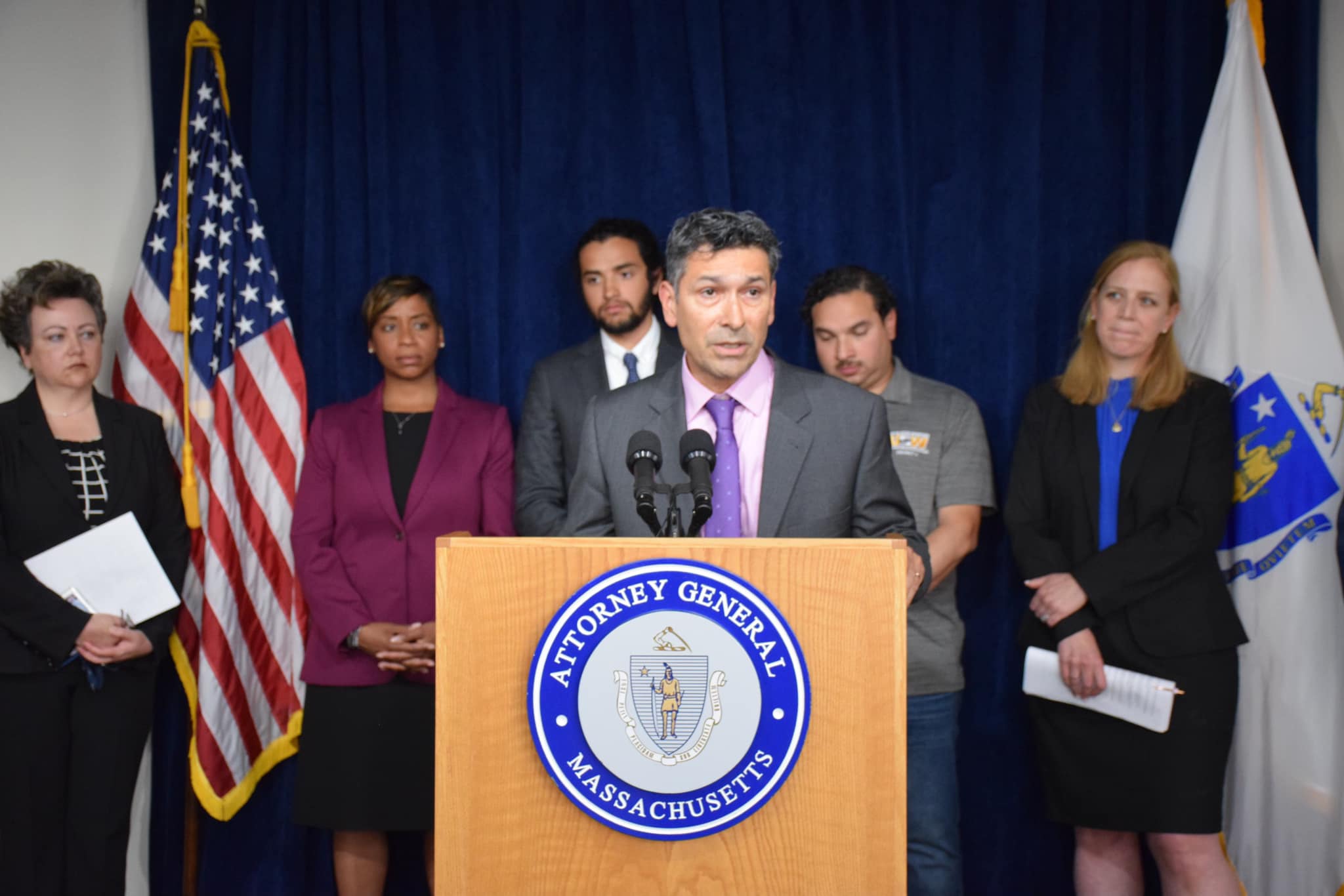 community leader speaking at press conference