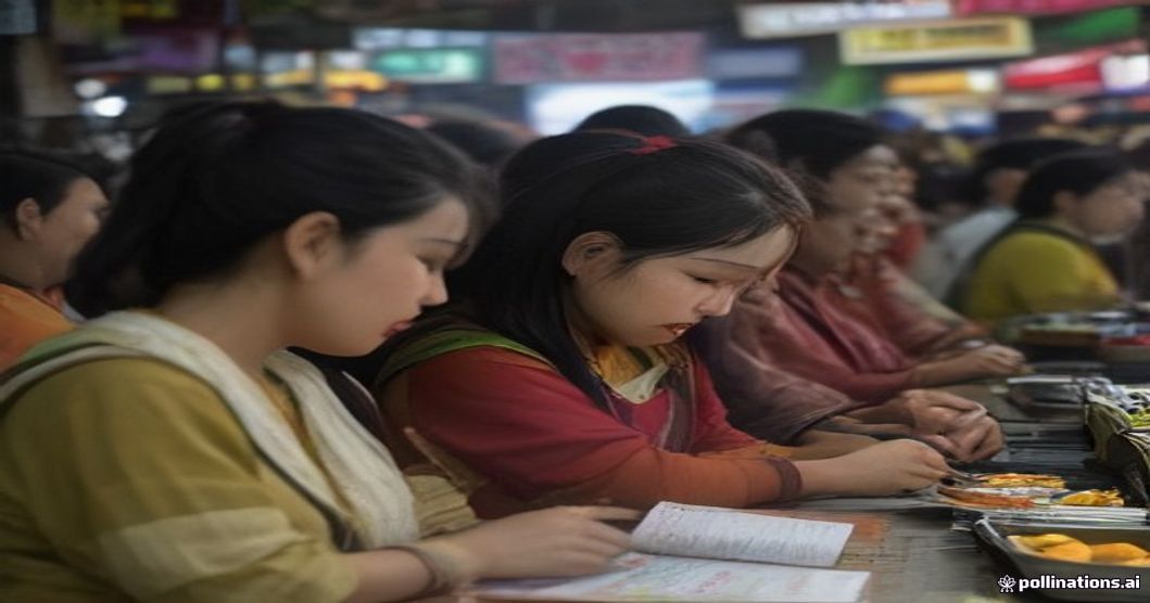 Nagaland market crowd checking lottery results