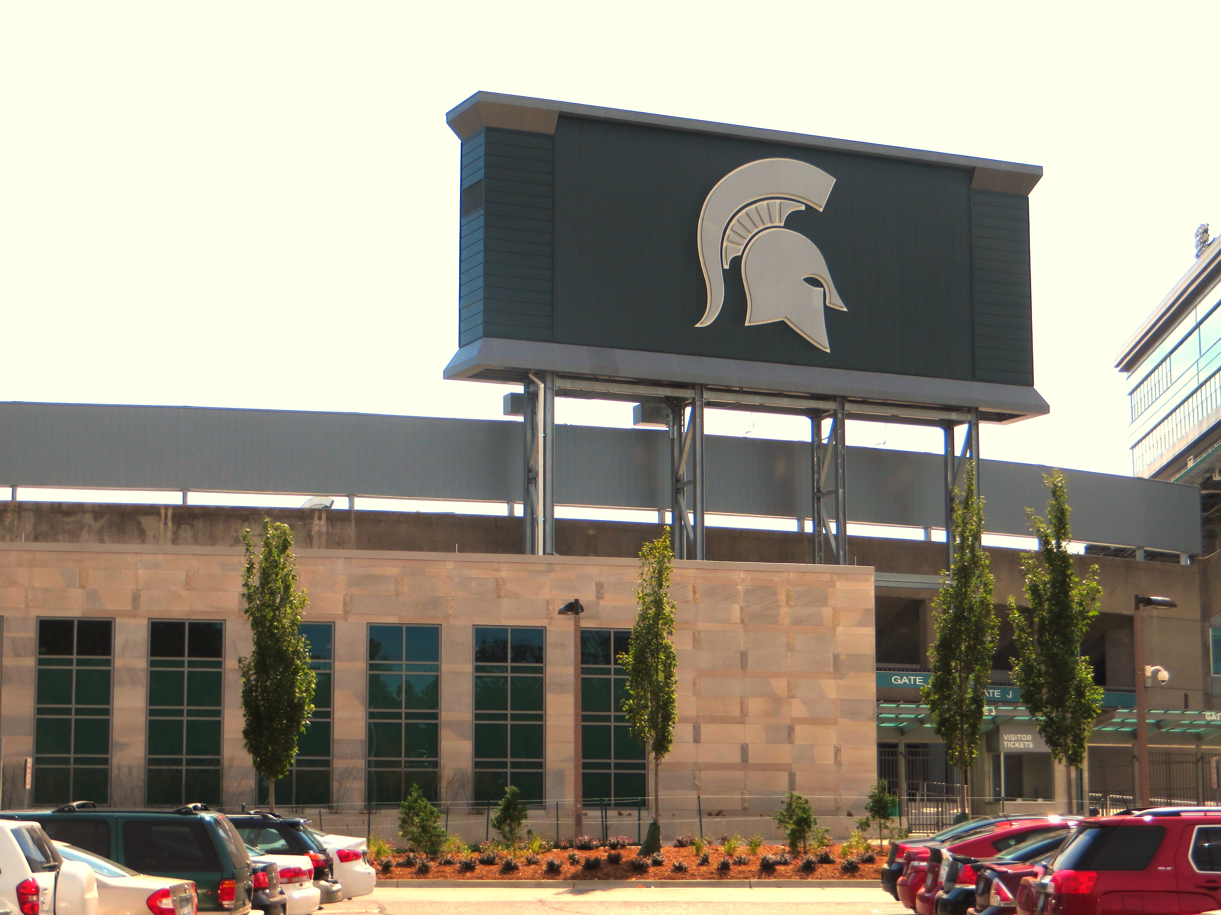 crowd cheering stadium scoreboard