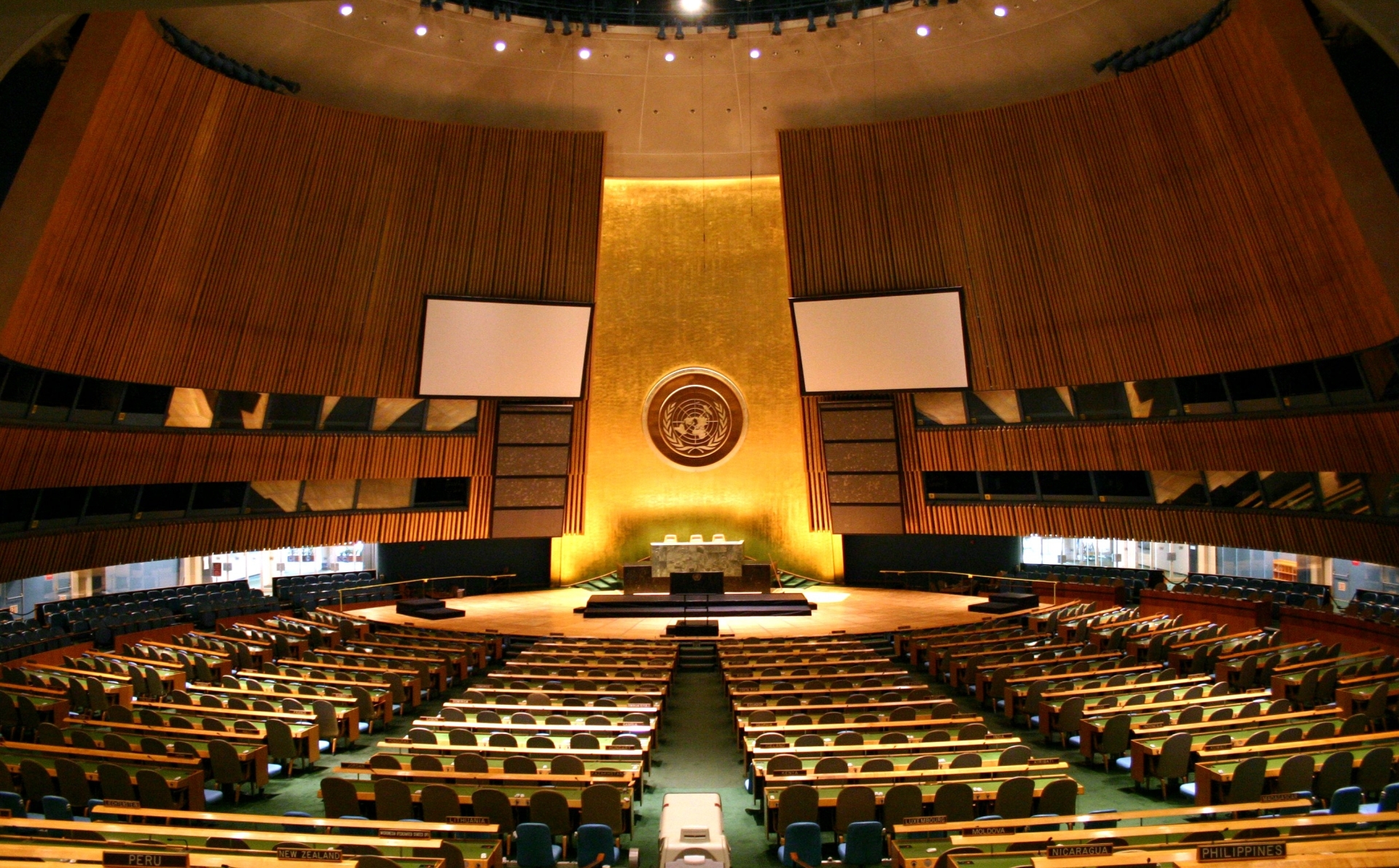 UN General Assembly hall New York