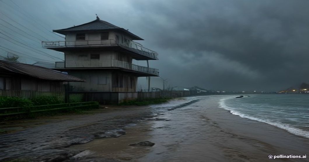 coastal flooding Tamil Nadu village