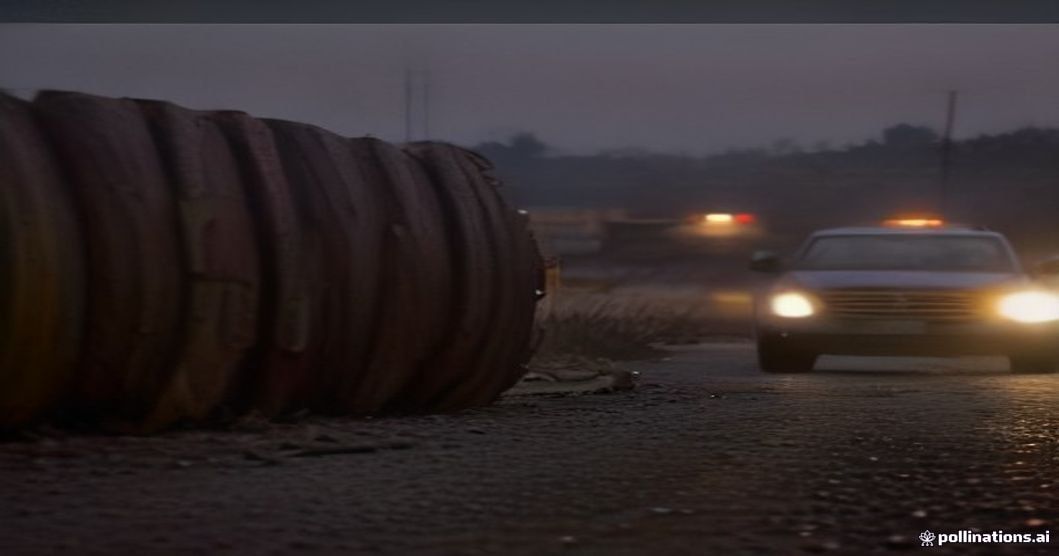 Yamunanagar rural road at night
