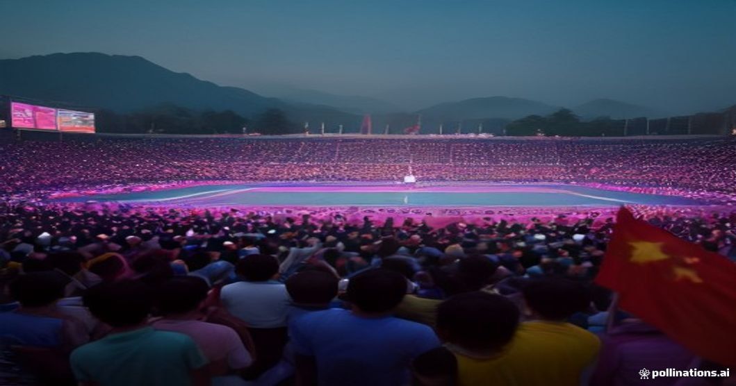 Beijing night match tennis court