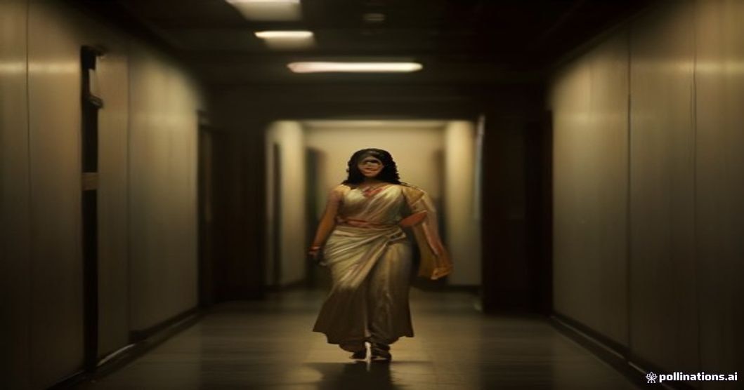 Indian actress crying backstage