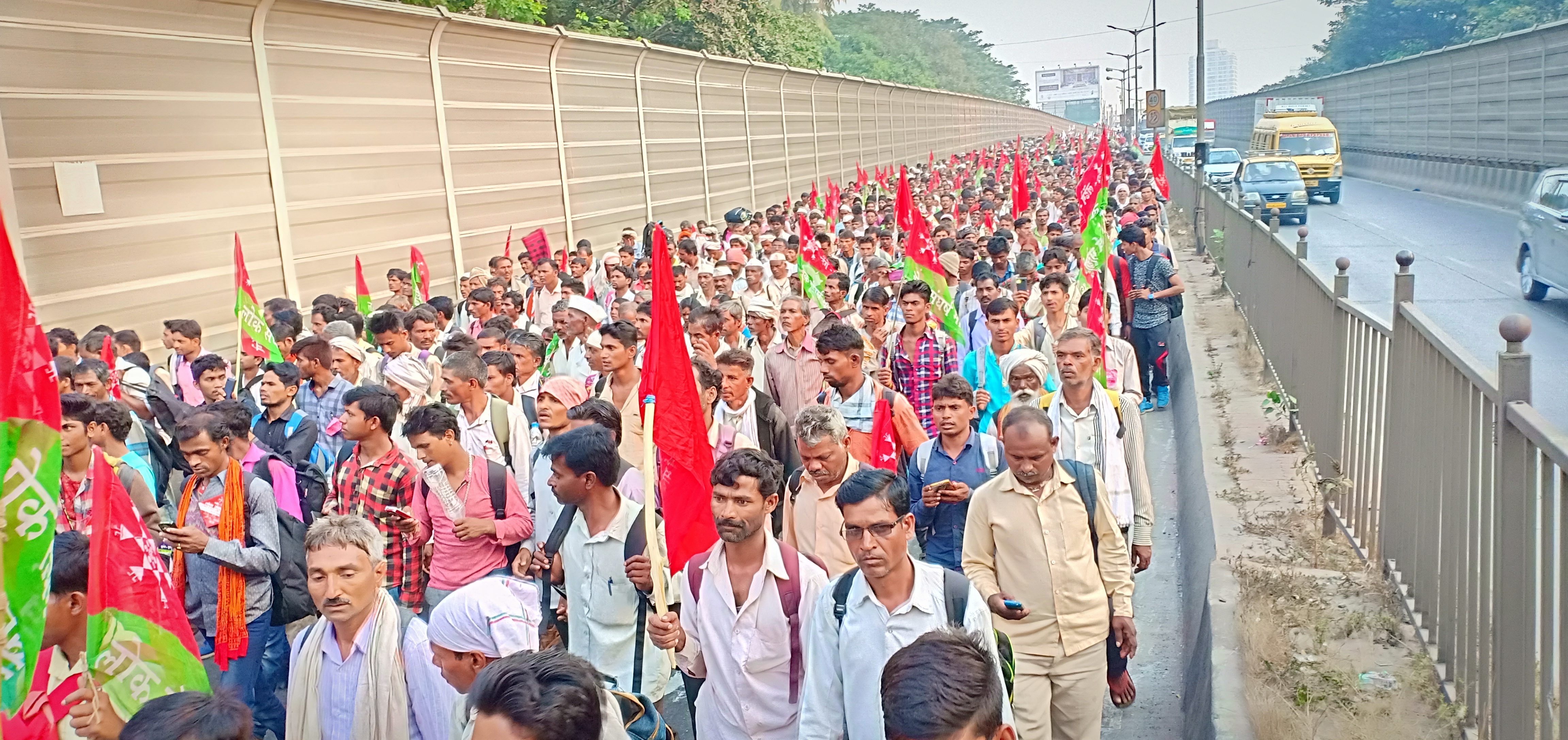 Maharashtra street protest march