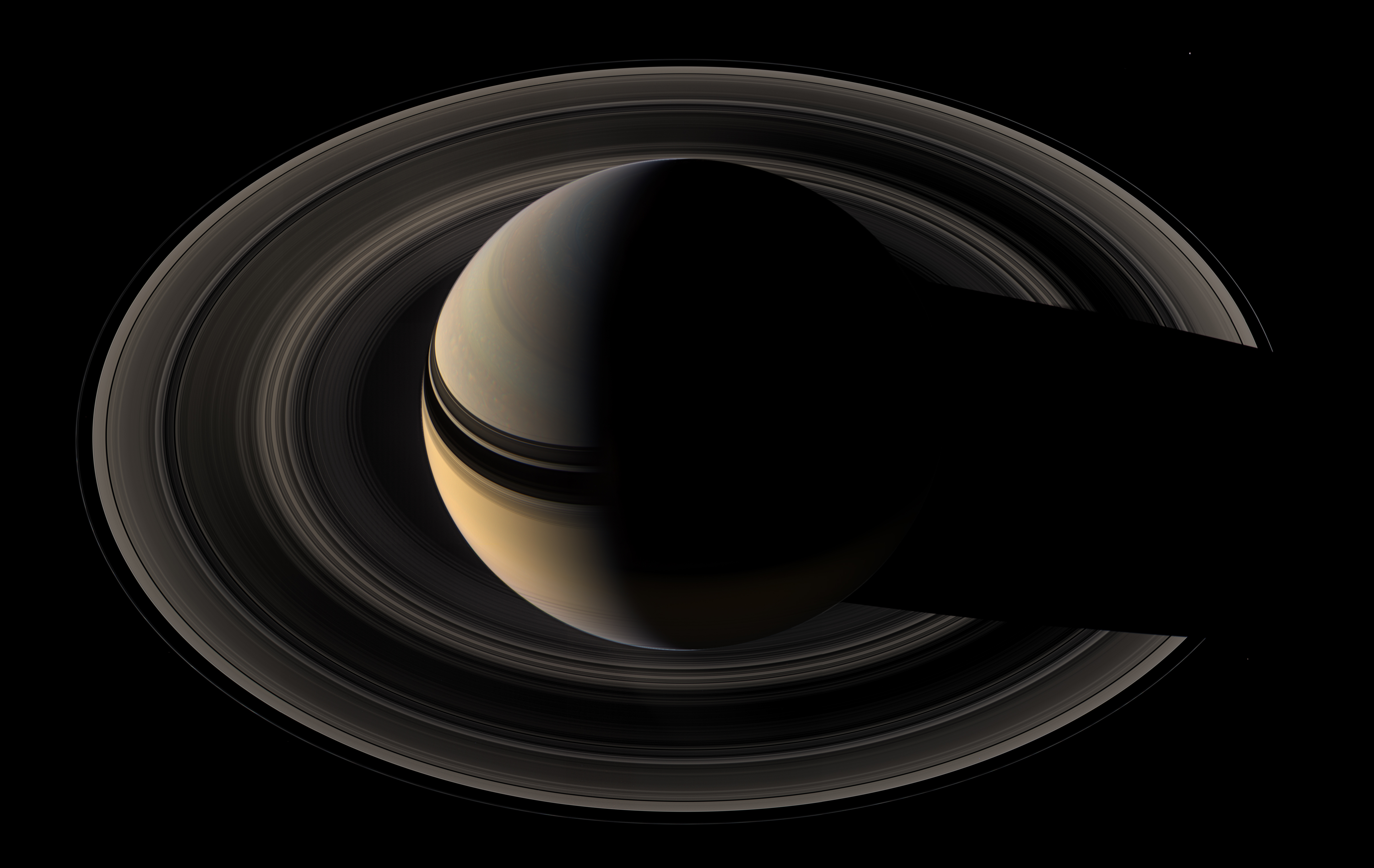 Saturn planet over night sky
