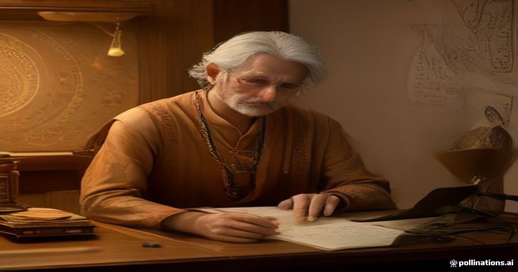 Astrologer calculating muhurat