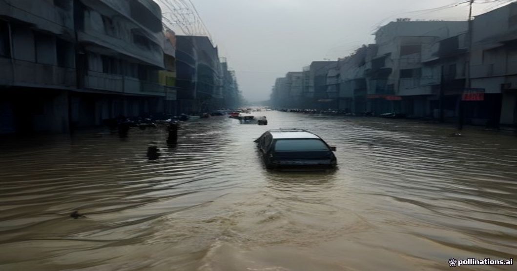 Delhi flood-affected streets
