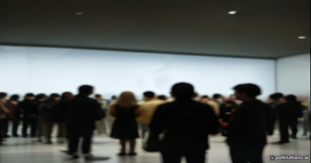 Apple store queue foldable iPhone