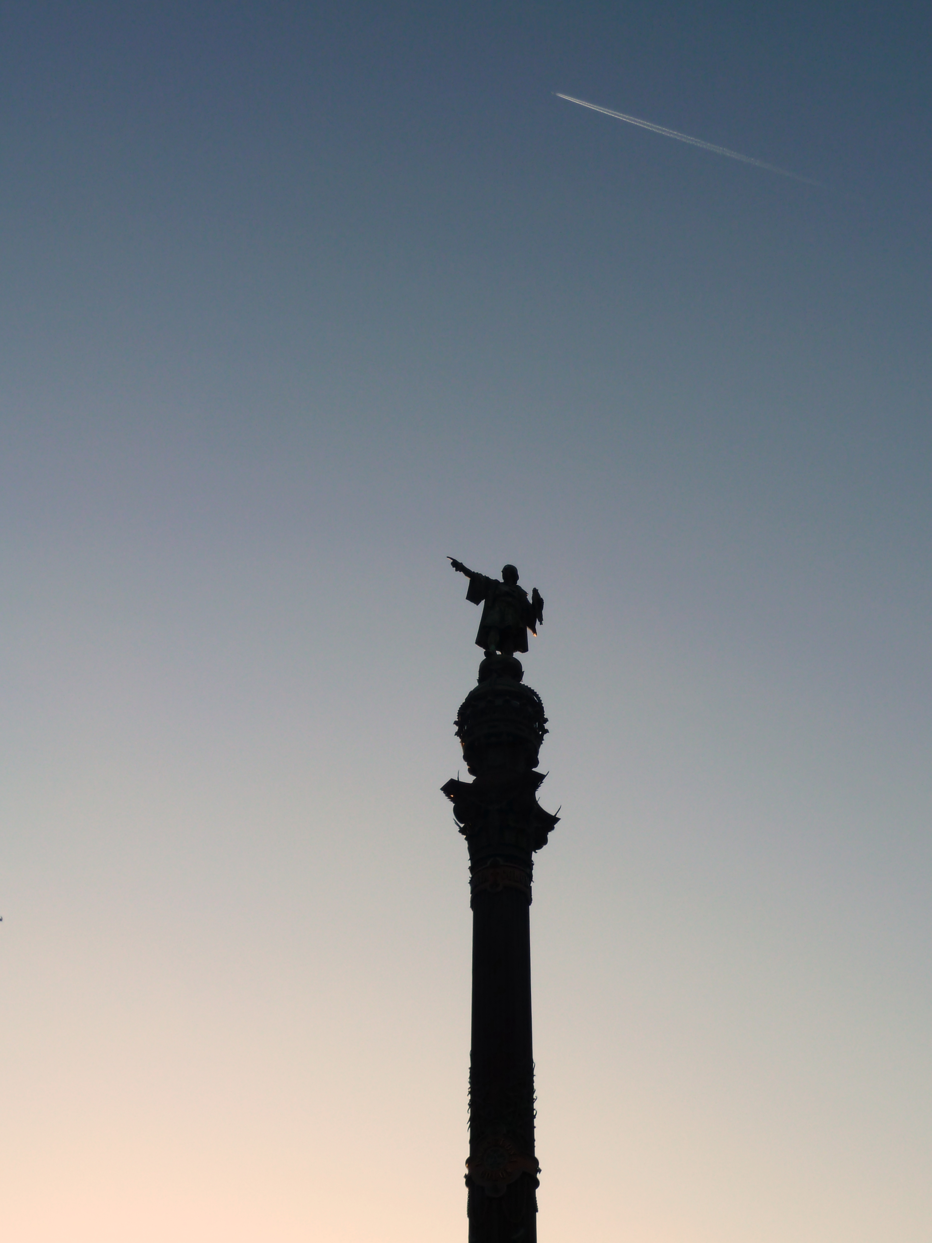 Barcelona city skyline sunset