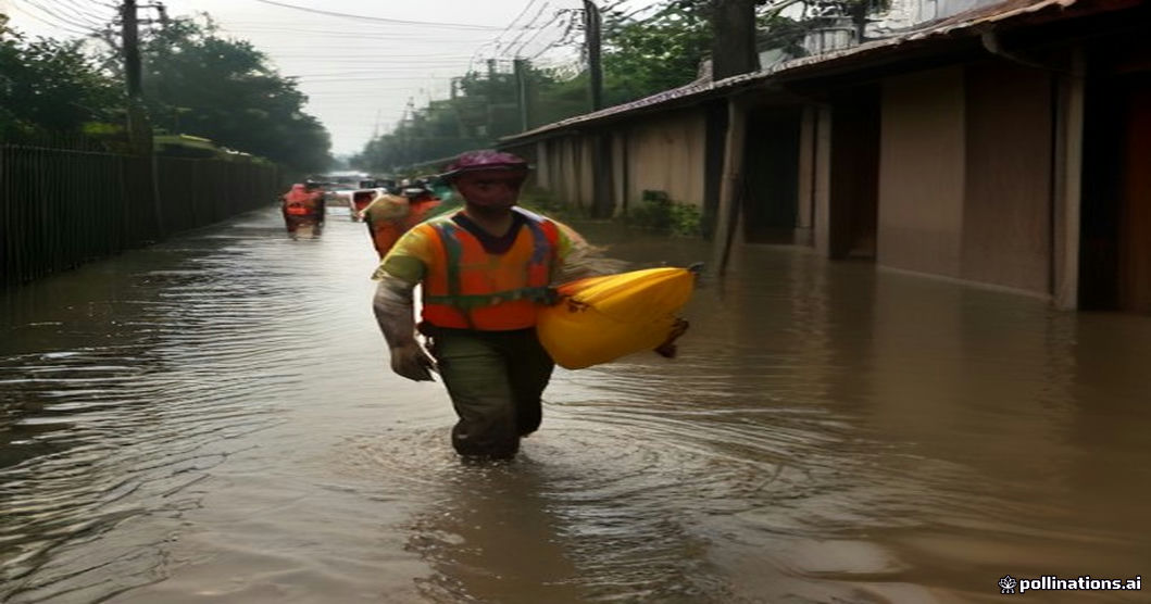 Chennai drainage canals during flood