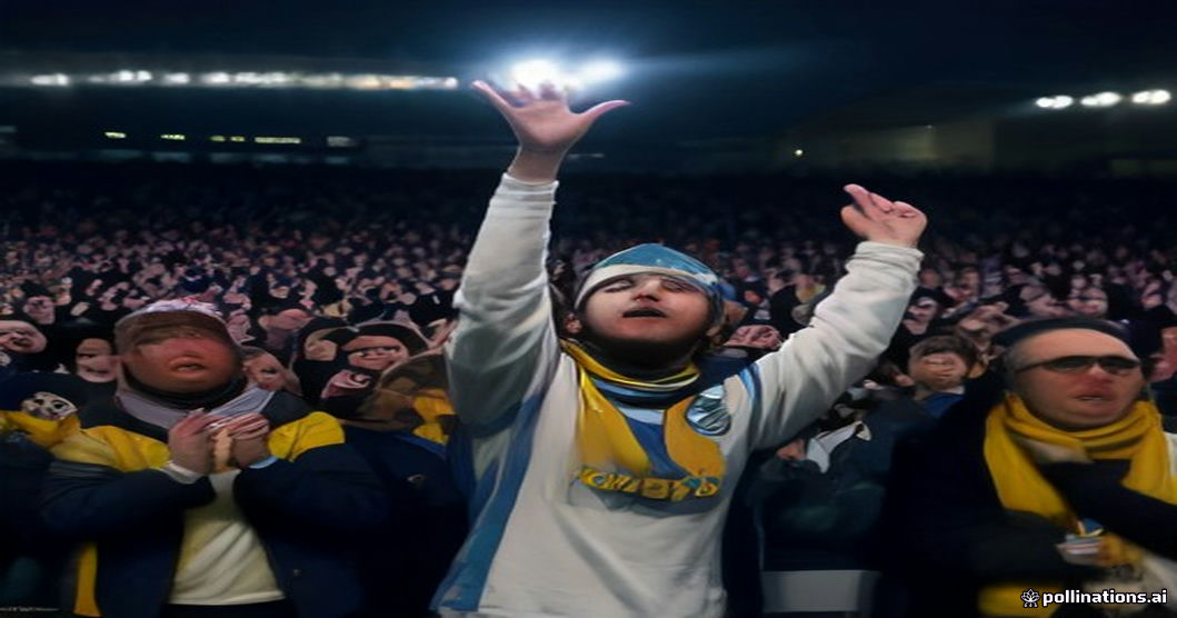 Leeds United fans celebrating at Elland Road