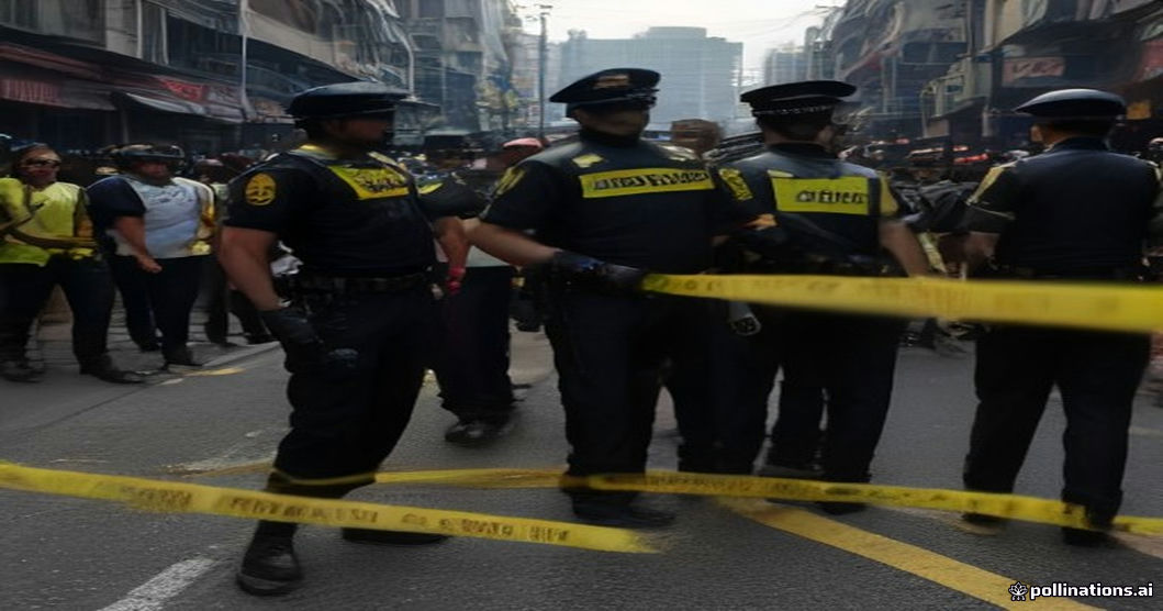 Police cordon Mumbai street