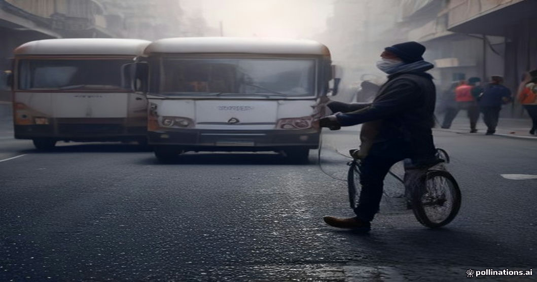 Delhi traffic jam smog